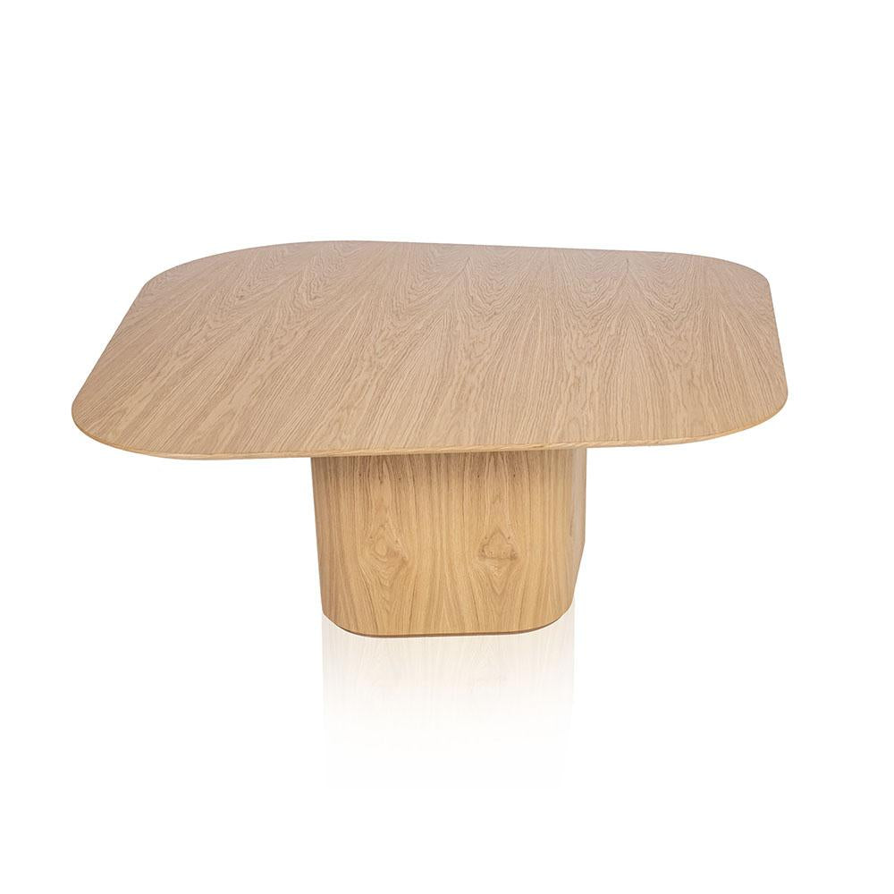 DRINK DINING TABLE 55IN - TO ORDER / WOOD OR LACQUER / WITH PAINTED GLASS