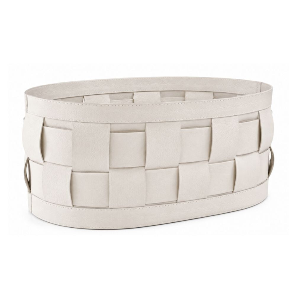 M1 - LEATHER OVAL BASKET