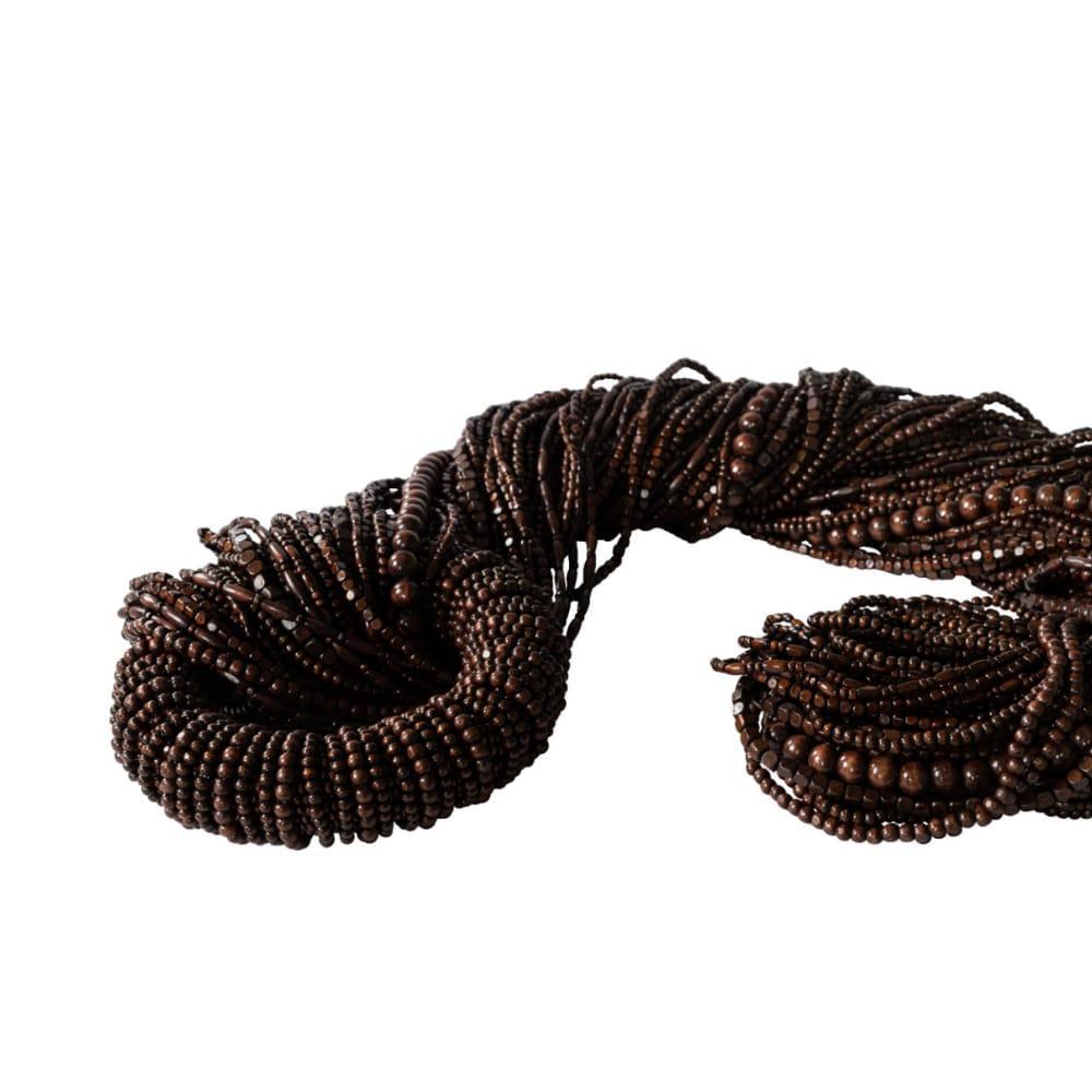 BEADED WOOD NECKLACE