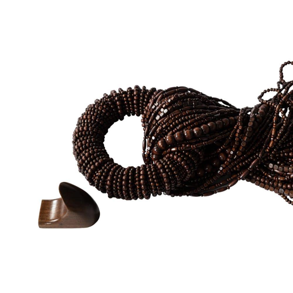 BEADED WOOD NECKLACE