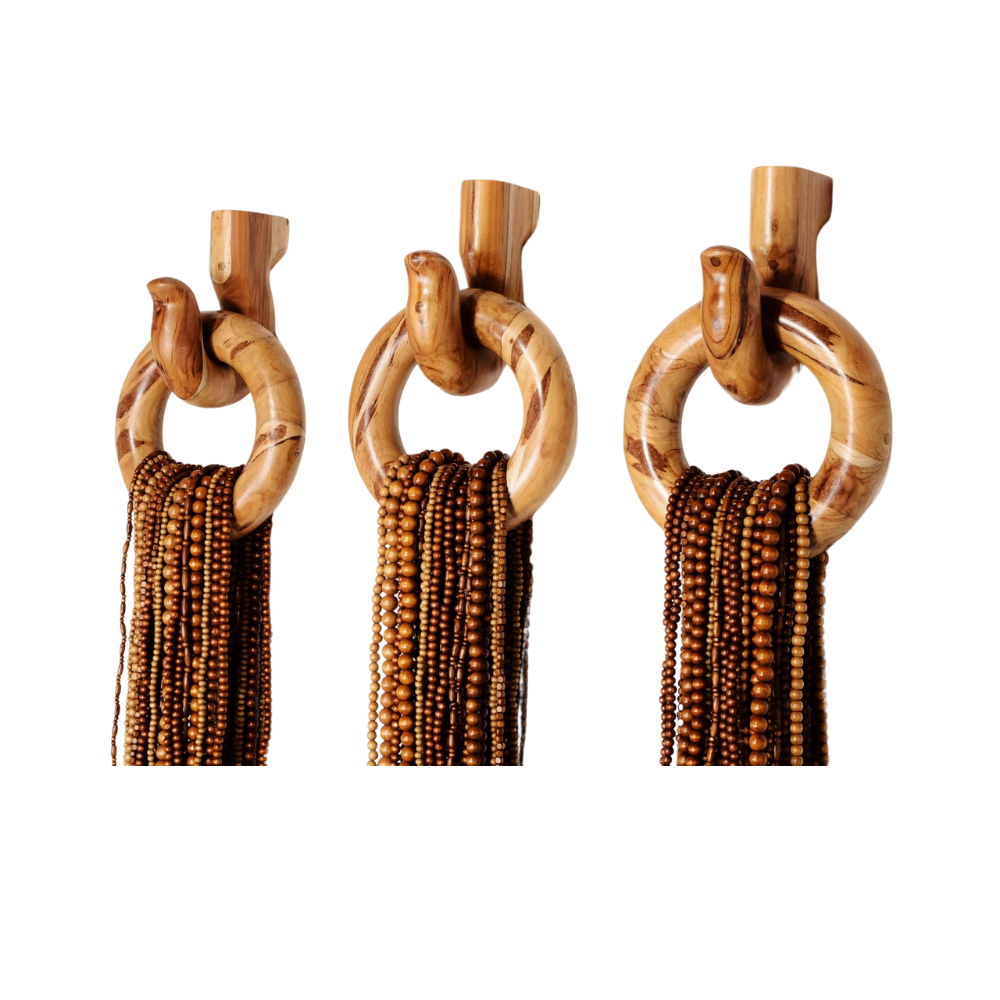 TECA WOOD BEADS NECKLACE