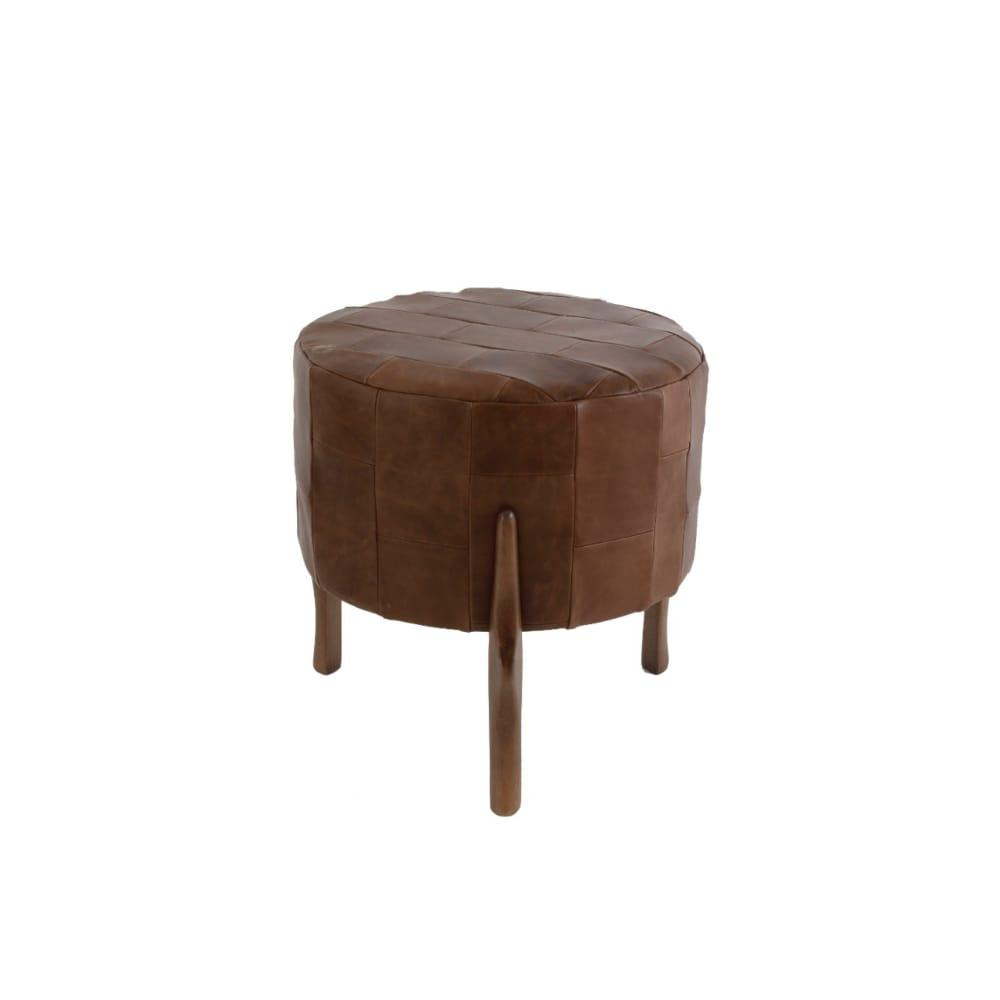 MIX STOOL / WALNUT / COFFEE LEATHER