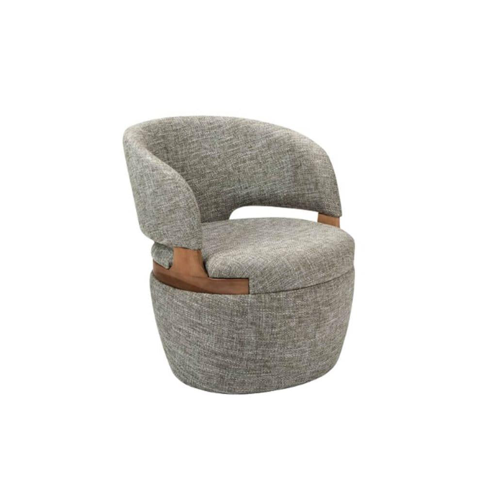 COTTI SWIVEL LOUNGE CHAIR - TO ORDER / WOOD LEGS / LEATHER