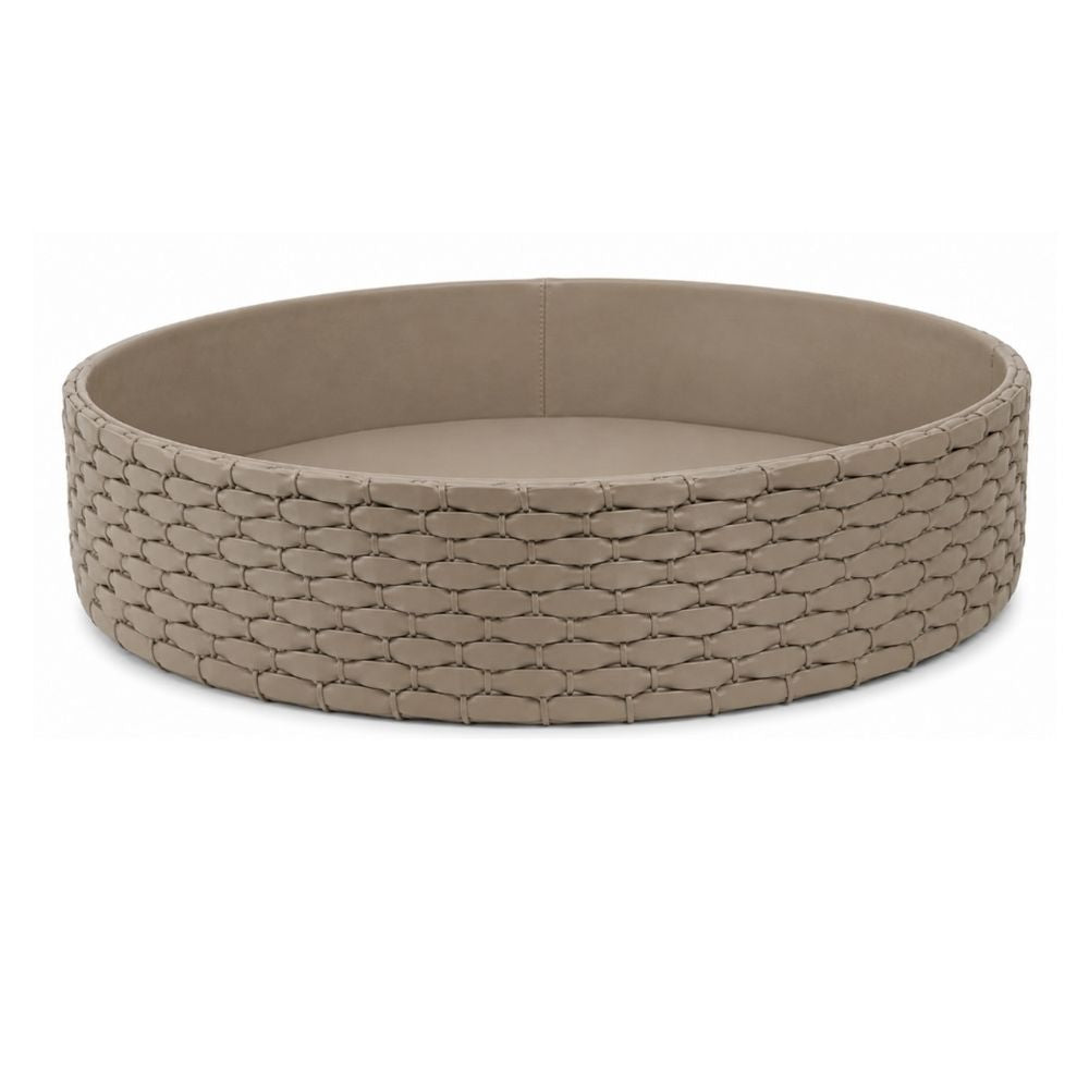 LEATHER TRAMADO TRAY / KAKHI