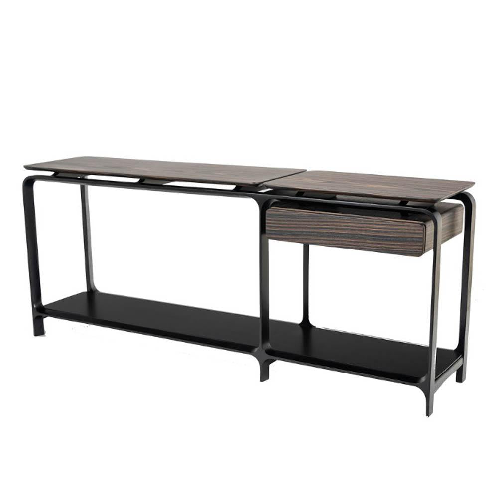 ZENA CONSOLE 79IN - TO ORDER / WOOD OR LACQUER / WOOD LEGS