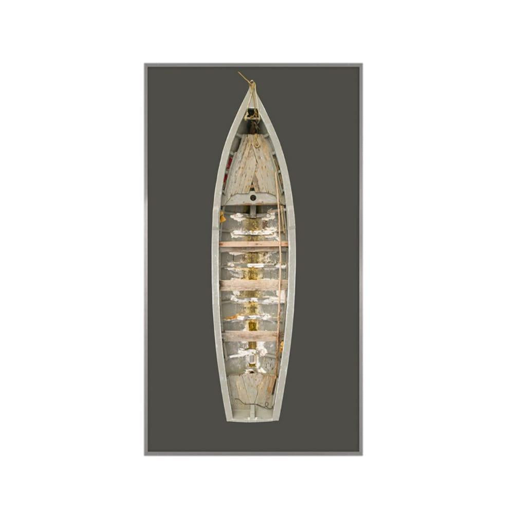 BOATS C PRINT / WOOD FRAME /  20 X 36 X 1