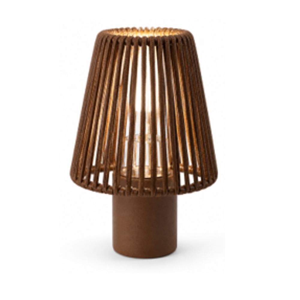 LEATHER TABLE LAMP / CASTANHO