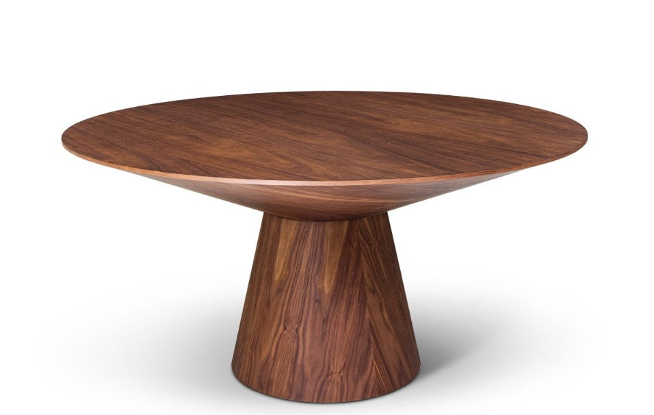 GAIA ROUND DINING TABLE 58IN - TO ORDER / WOOD OR LACQUER BASE AND TOP