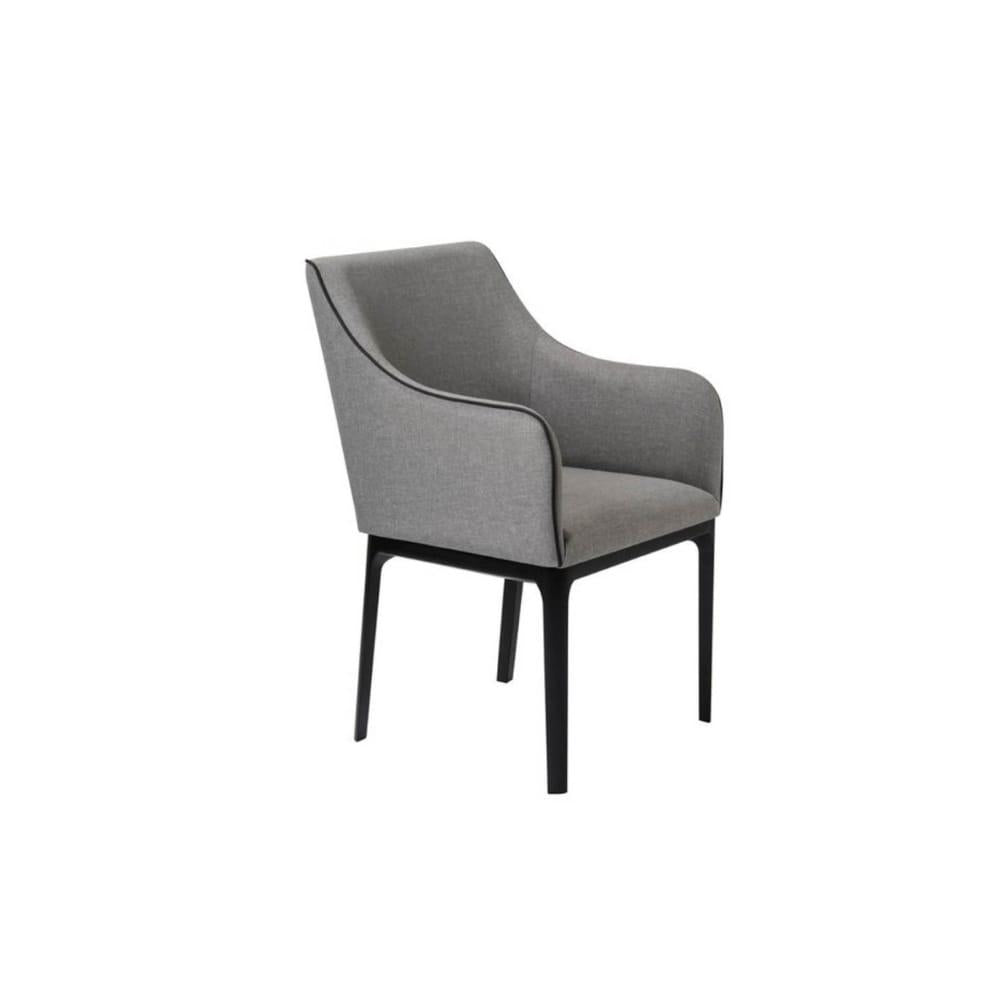 FOLD DINING ARMCHAIR - TO ORDER / WOOD OR LACQUER LEGS / UNIFIED FABRIC
