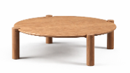 TURTLE COCKTAIL TABLE LARGE / WALNUT TOP / WALNUT BASE / CHUMBO METAL
