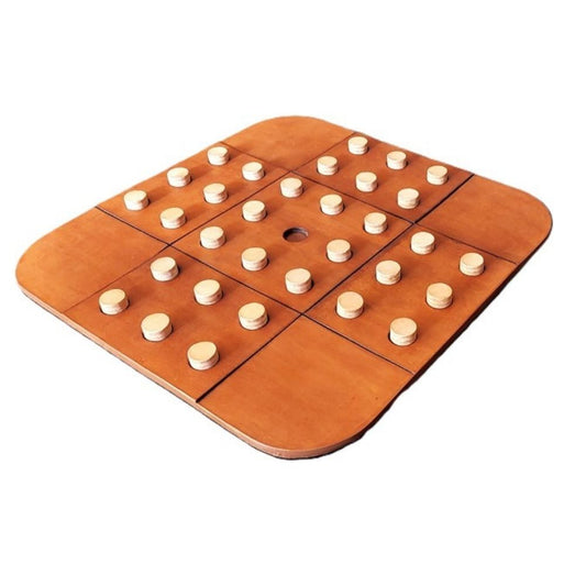 WT - WOODEN SOLITAIRE LEATHER GAME