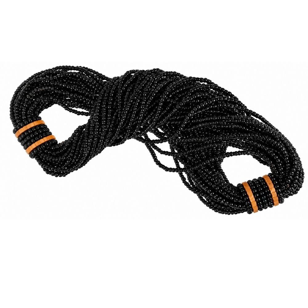 M5 - BLACK NECKLACE NATURAL - 29.5IN