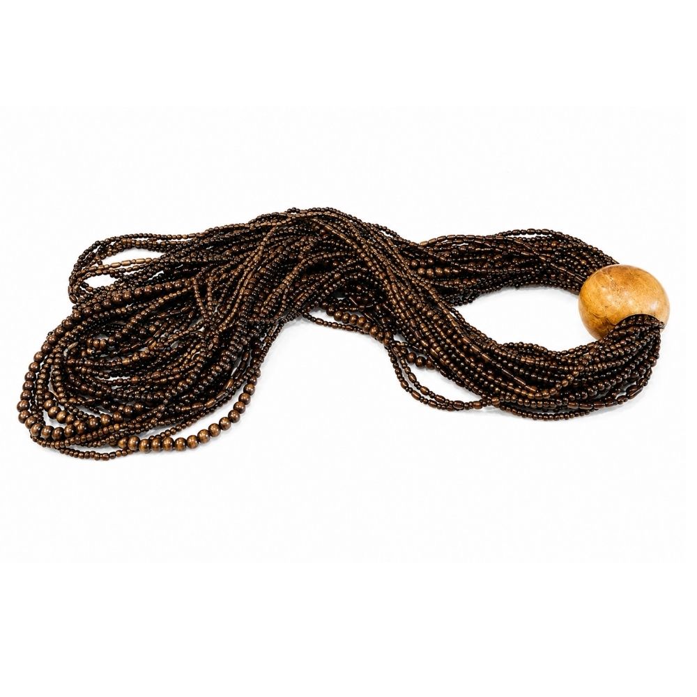 M5 - TECA BALL NECKLACE DARK BROWN