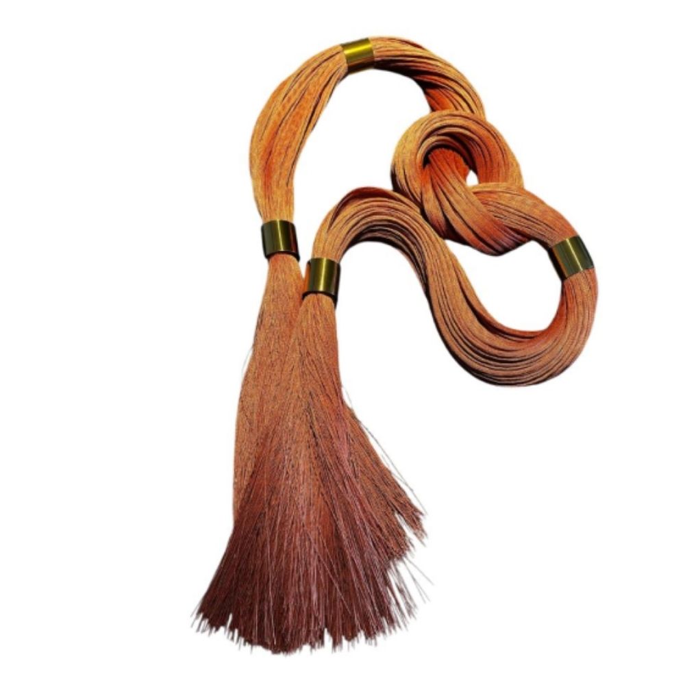 RN - AMBAR NECKLACE / TERRACOTA MESH / TERRACOTA FRINGE - 98IN