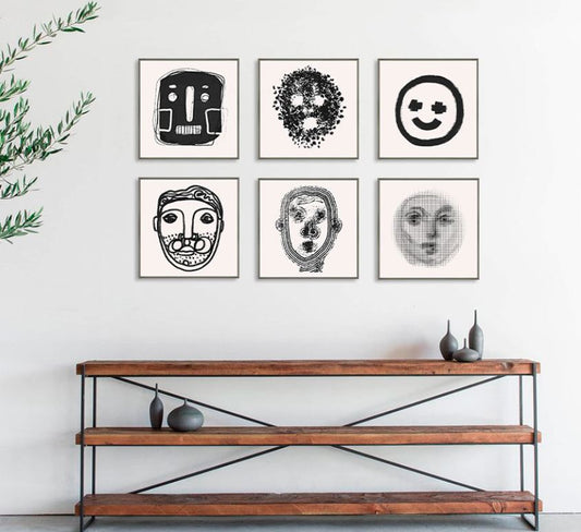 Artsy Line Faces Collection