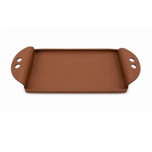 WT - RECTANGULAR LEATHER TRAY