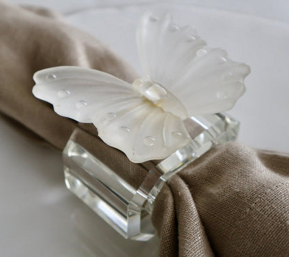 Butterfly Crystal Napkin Ring / Set of 4