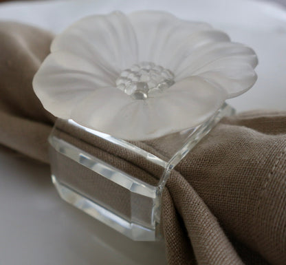 Daisy Crystal Napkin Ring / Set of 4