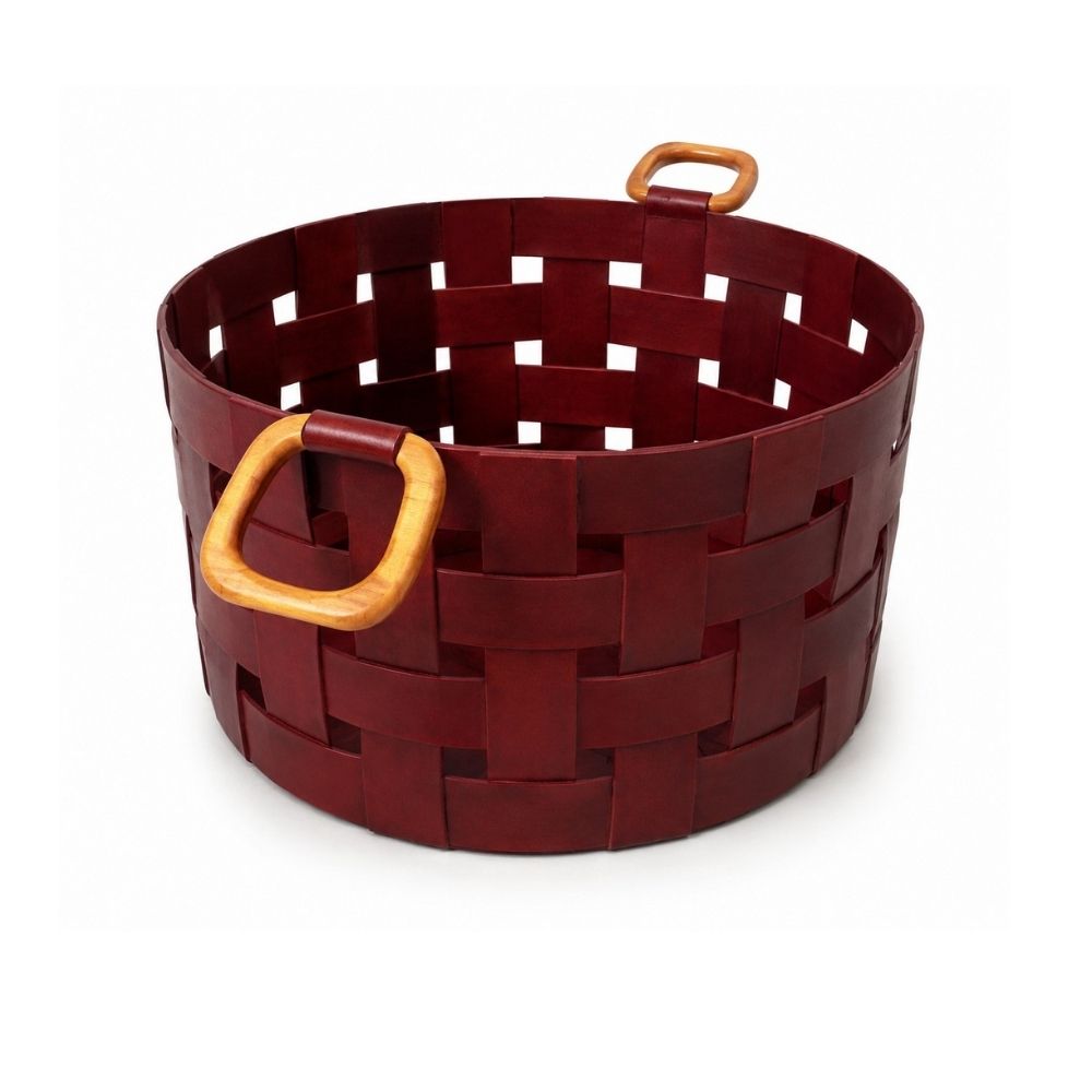 WT - TRAMADO LEATHER BASKET