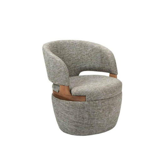 COTTI SWIVEL LOUNGE CHAIR - TO ORDER / WOOD LEGS / UNIFIED FABRIC