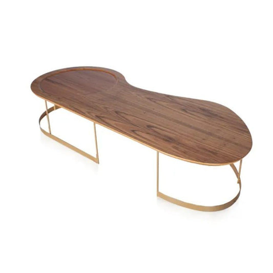 DESERTO COCKTAIL TABLE 71IN - TO ORDER / WOOD AND LACQUER TOP / LACQUER BASE