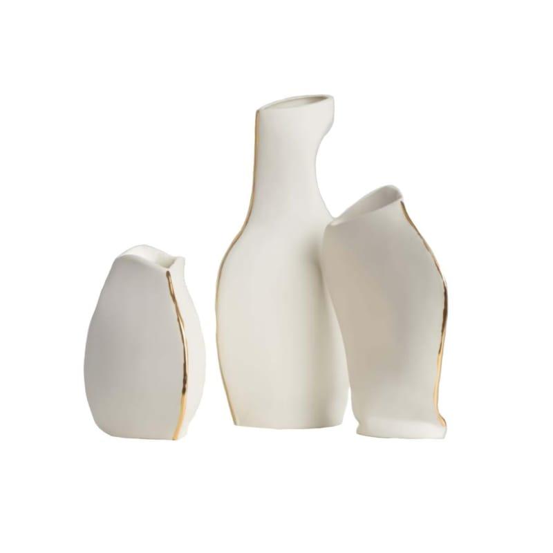 FGVM SHAPE VASE M / GOLD DETAIL
