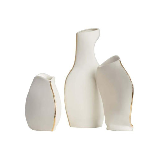 FGVM SHAPE VASE M / GOLD DETAIL