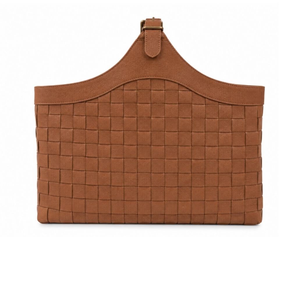 LEATHER HOLZ BASKET /  CASTANHO