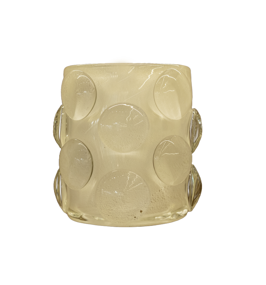 CATAPORA XVI VASE / MEDIUM / QUARTZO PEROLA WITH GOLD