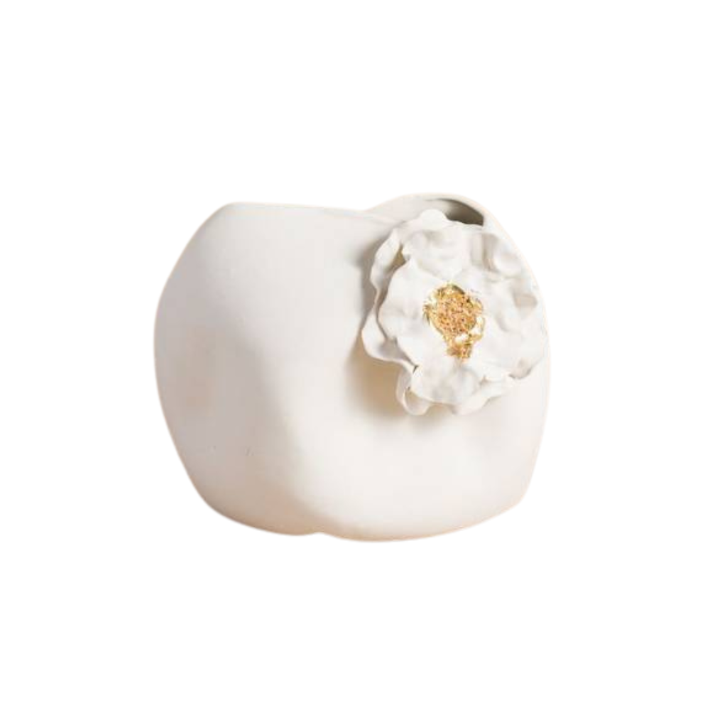 PDMG PORCELAIN VASE / GOLD DETAIL