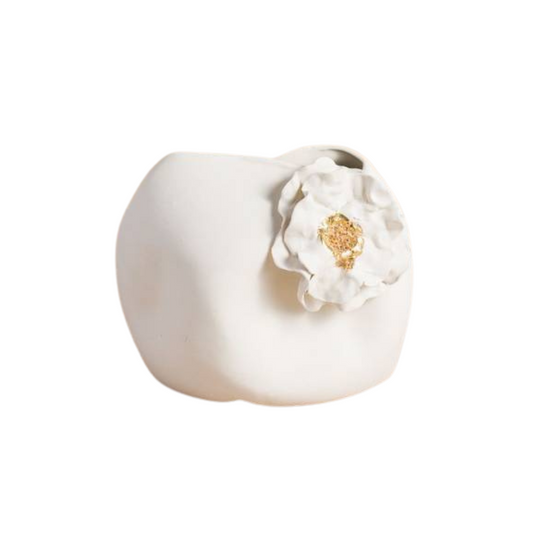 PDMG PORCELAIN VASE / GOLD DETAIL
