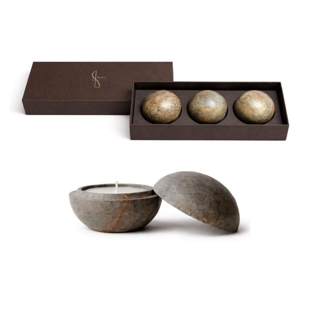 TRIO PEDRA CANDLE - SET 03 / GIARDINI ESSENCE